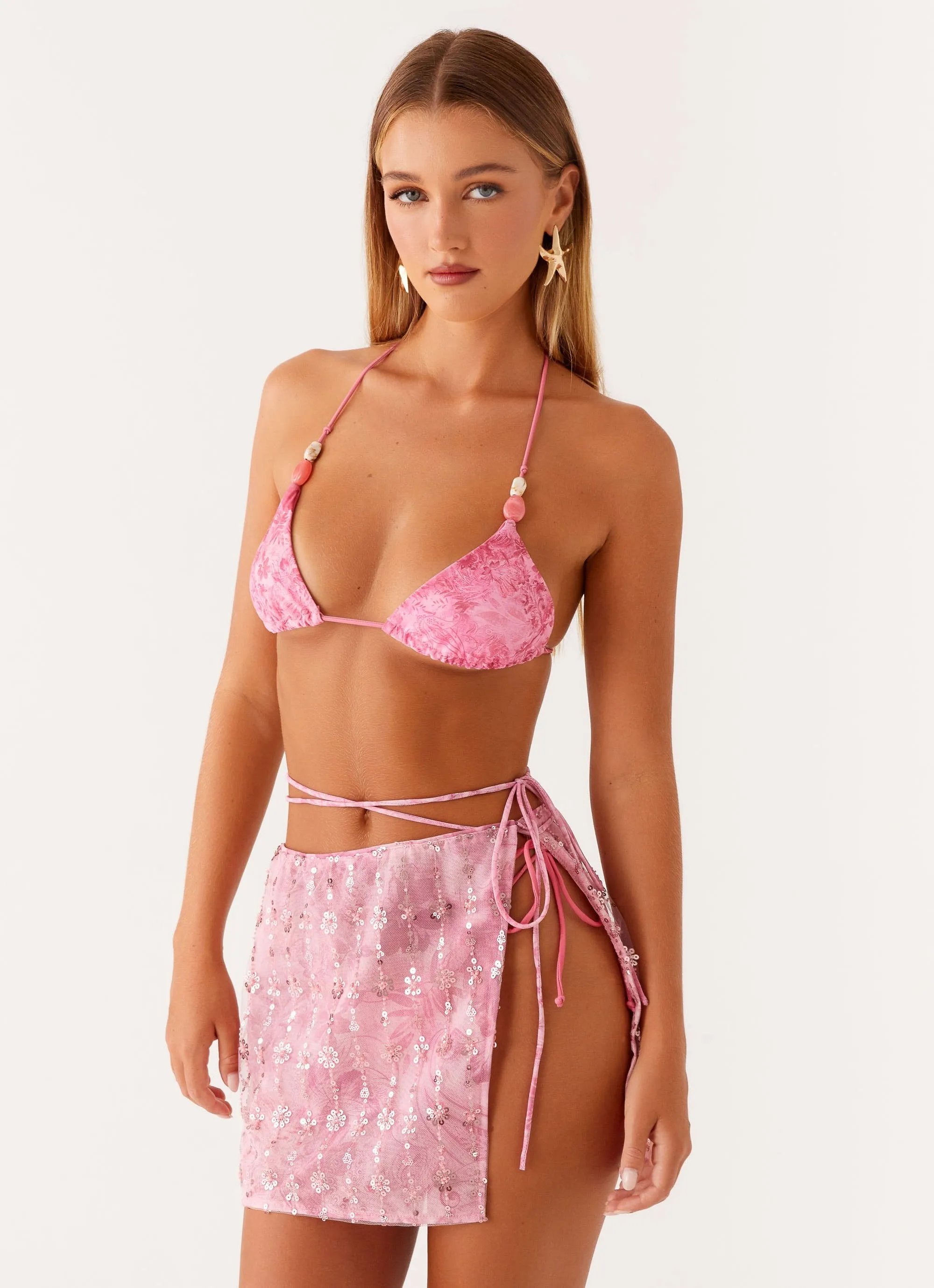 Stacie Mini Skirt - Pink Swirl