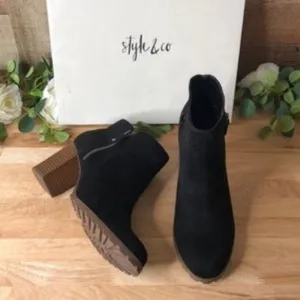 Style & Co Idee Booties Black, 9.5M