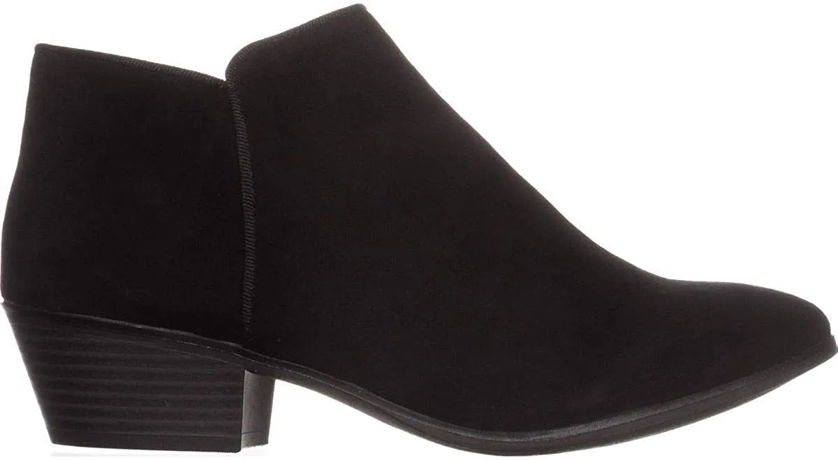 Style & Co. Womens Wileyy Fabric Almond Toe Ankle Fashion, Black, Size 7.0