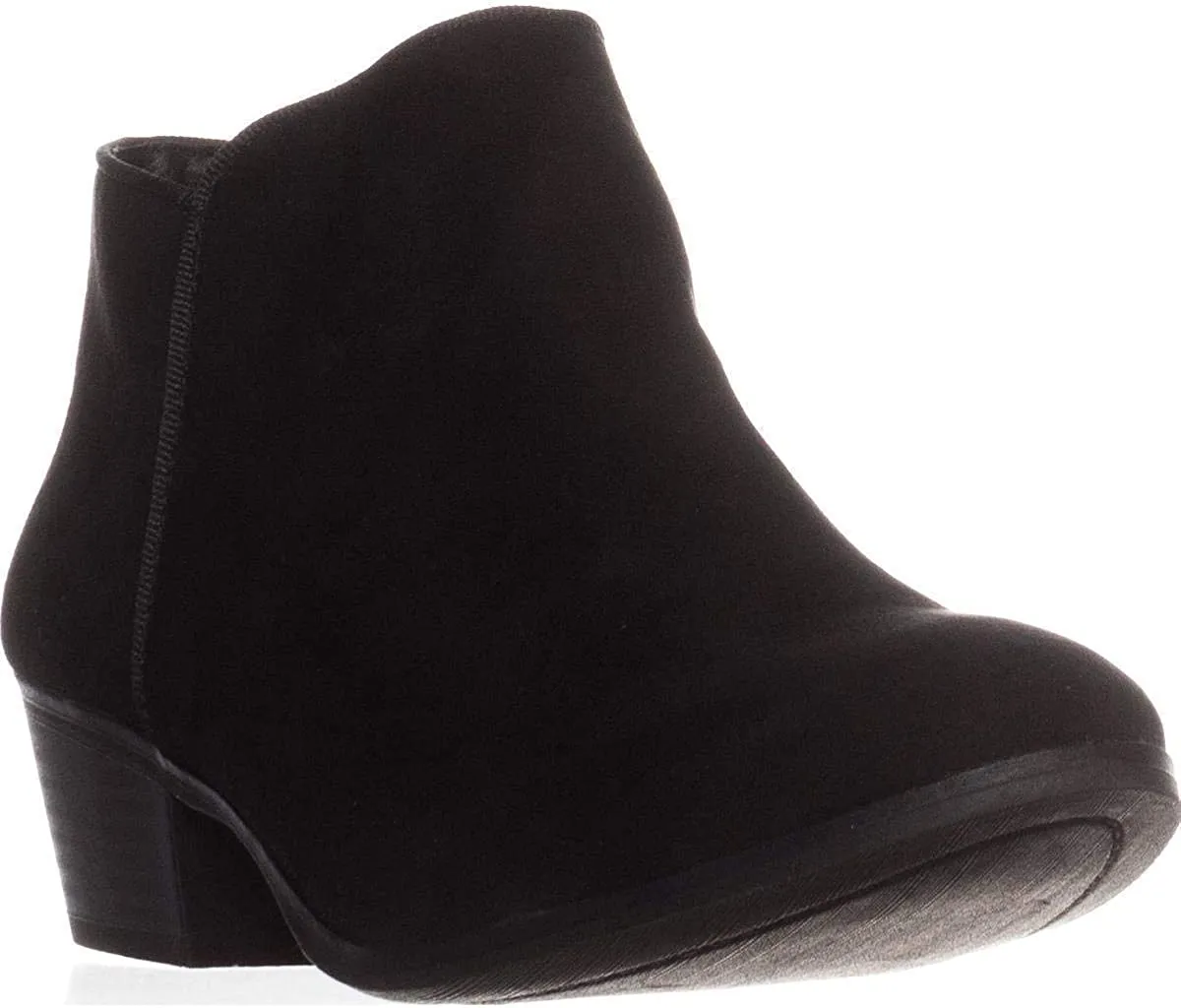 Style & Co. Womens Wileyy Fabric Almond Toe Ankle Fashion, Black, Size 7.0
