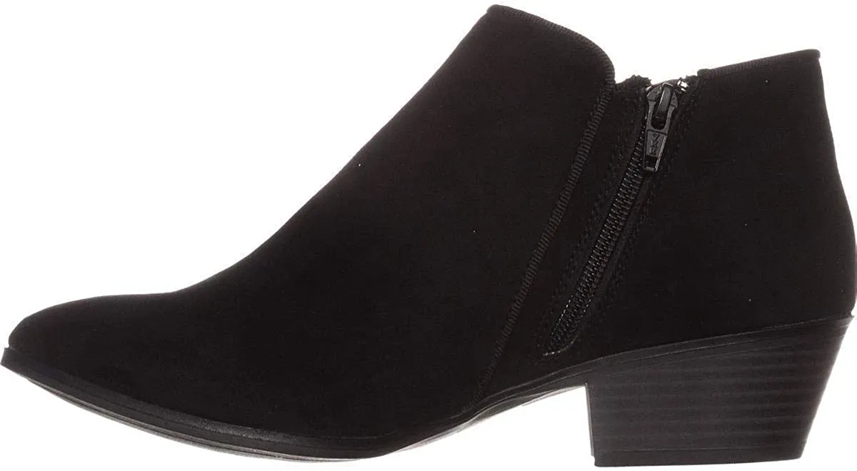 Style & Co. Womens Wileyy Fabric Almond Toe Ankle Fashion, Black, Size 7.0