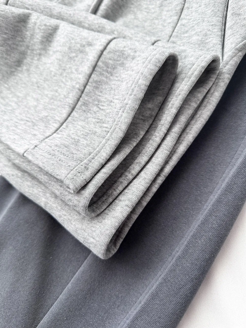 Stylish High-Waisted Elastic Waisted Sweatpants with Drawstring Waist