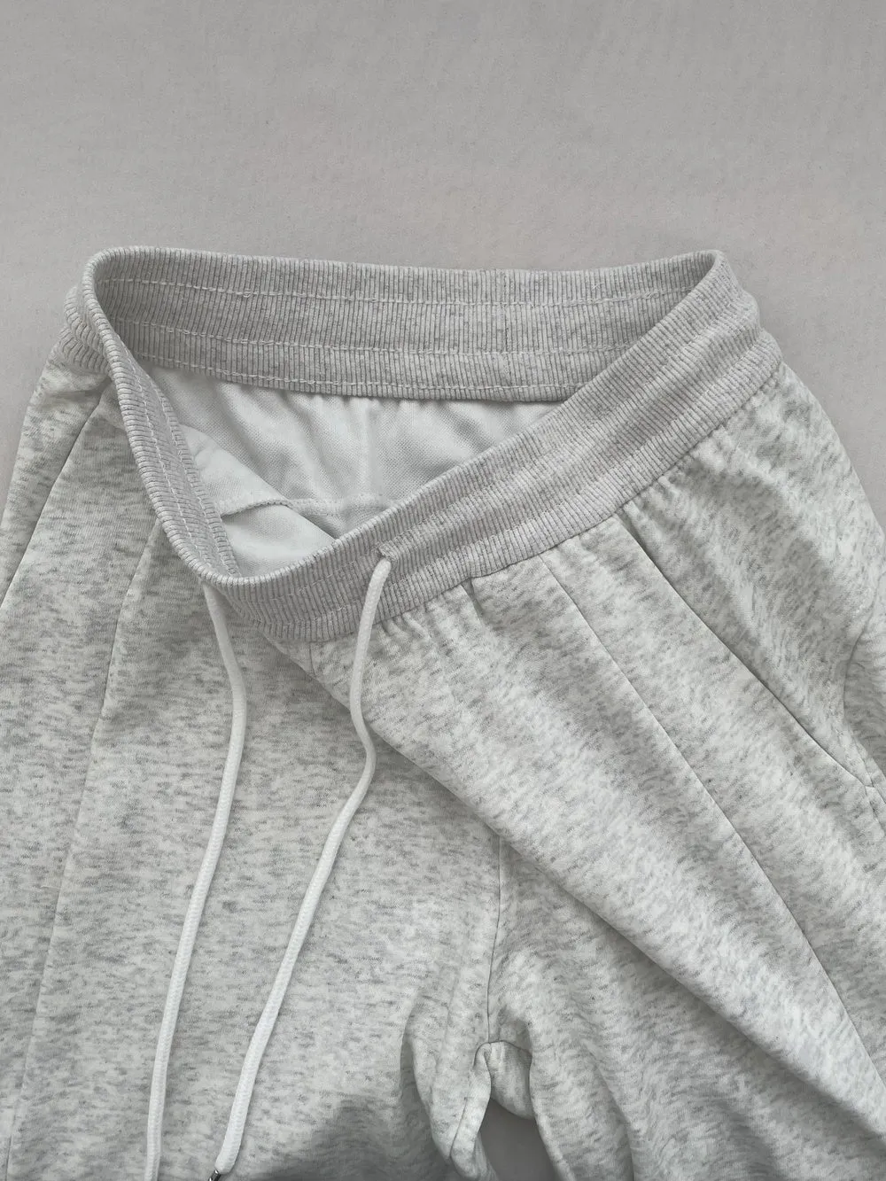 Stylish High-Waisted Elastic Waisted Sweatpants with Drawstring Waist