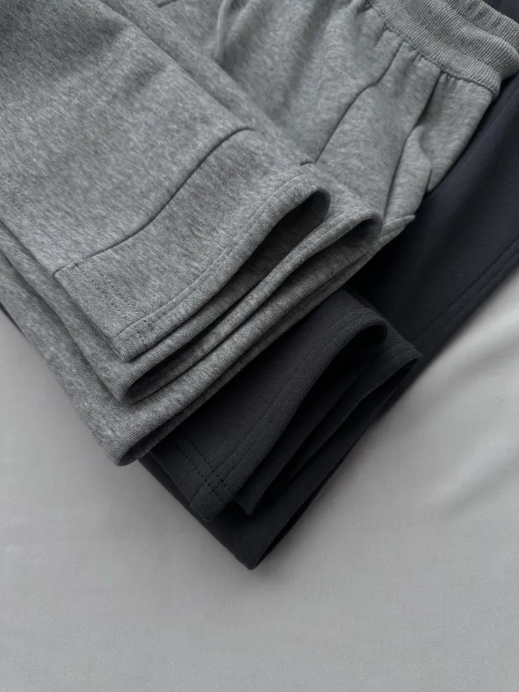Stylish High-Waisted Elastic Waisted Sweatpants with Drawstring Waist
