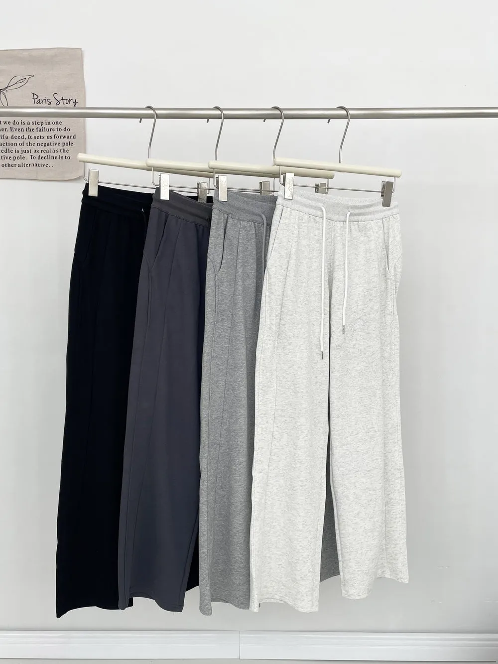 Stylish High-Waisted Elastic Waisted Sweatpants with Drawstring Waist