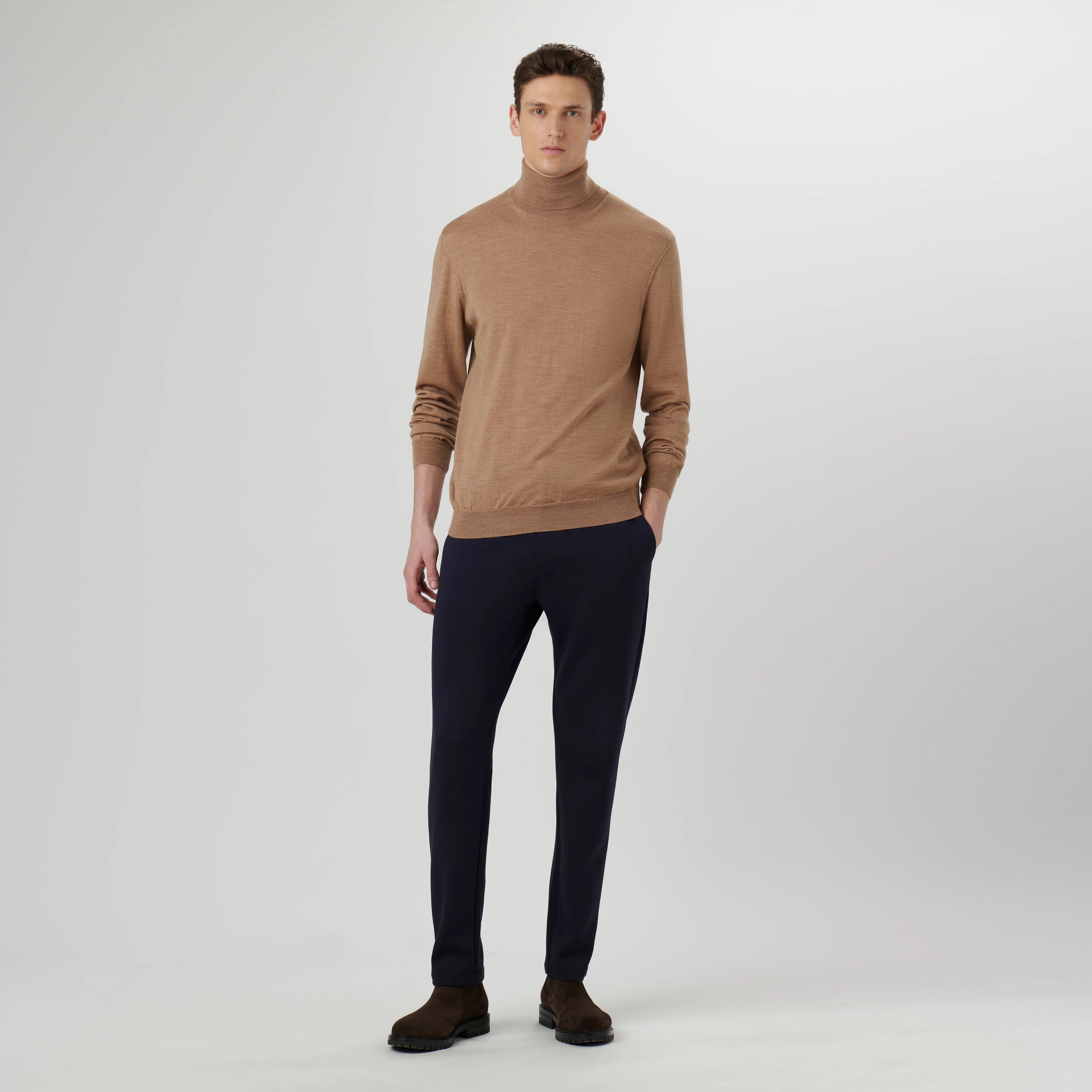 Super Merino Solid Turtleneck Sweater