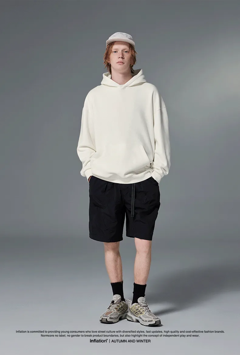 Sweat à capuche en polaire classique et minimaliste de qualité supérieure, vêtements thermiques unisexes en velours chaud pour toutes les saisons