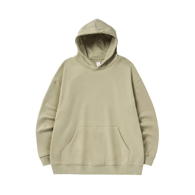 Sweat à capuche en polaire classique et minimaliste de qualité supérieure, vêtements thermiques unisexes en velours chaud pour toutes les saisons