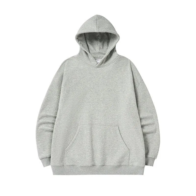 Sweat à capuche en polaire classique et minimaliste de qualité supérieure, vêtements thermiques unisexes en velours chaud pour toutes les saisons