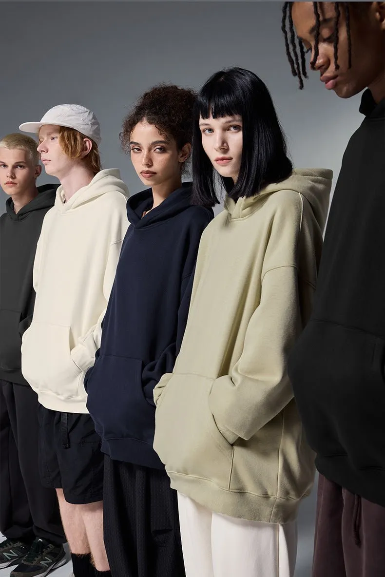 Sweat à capuche en polaire classique et minimaliste de qualité supérieure, vêtements thermiques unisexes en velours chaud pour toutes les saisons