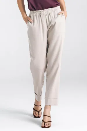 Tailored Straight-Leg Trousers with Cuffs