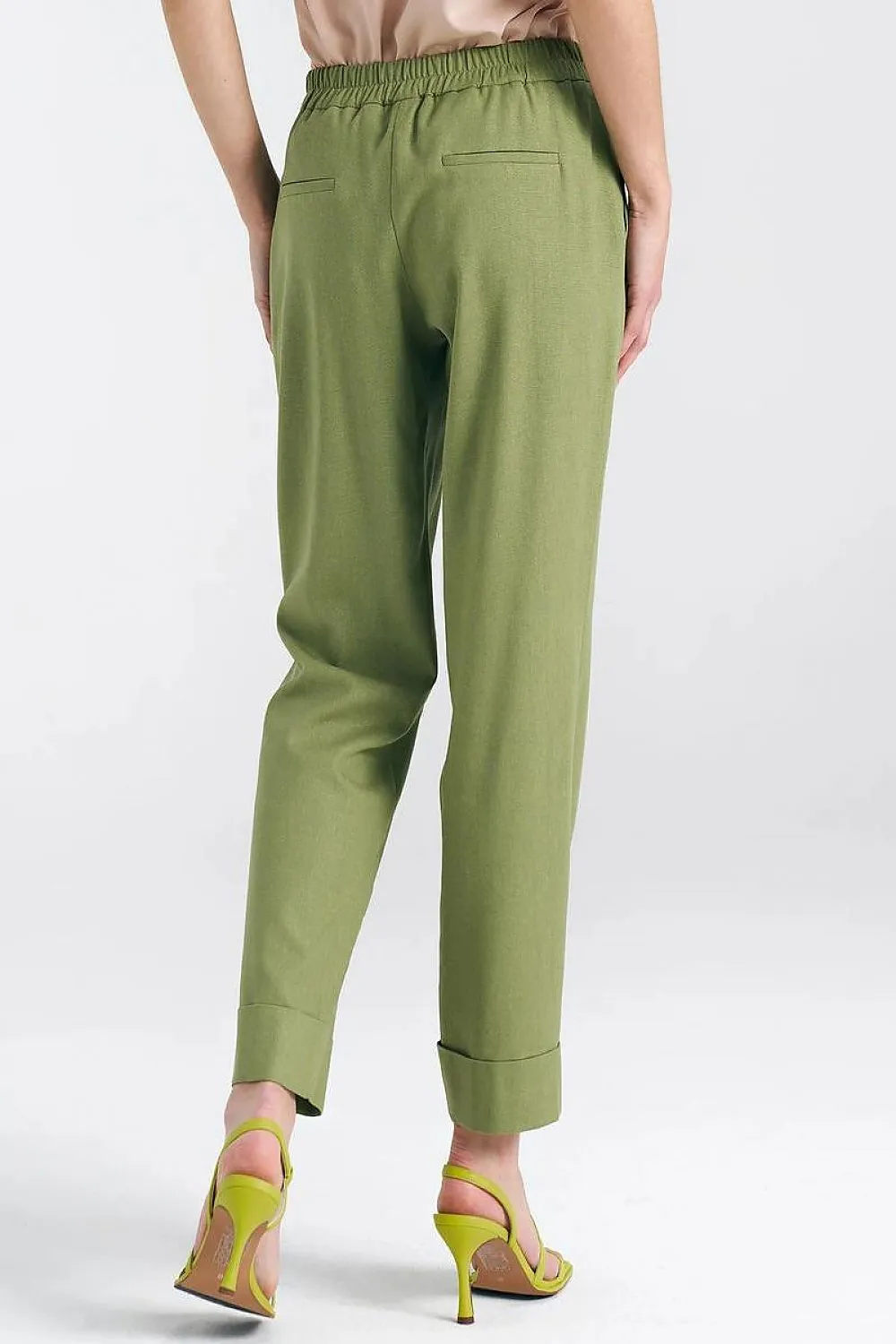 Tailored Straight-Leg Trousers with Cuffs