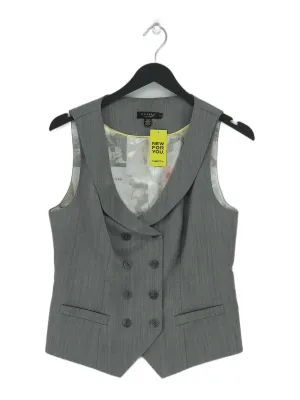 Ted Baker Women's Coat UK 12 Grey Wool with Polyester