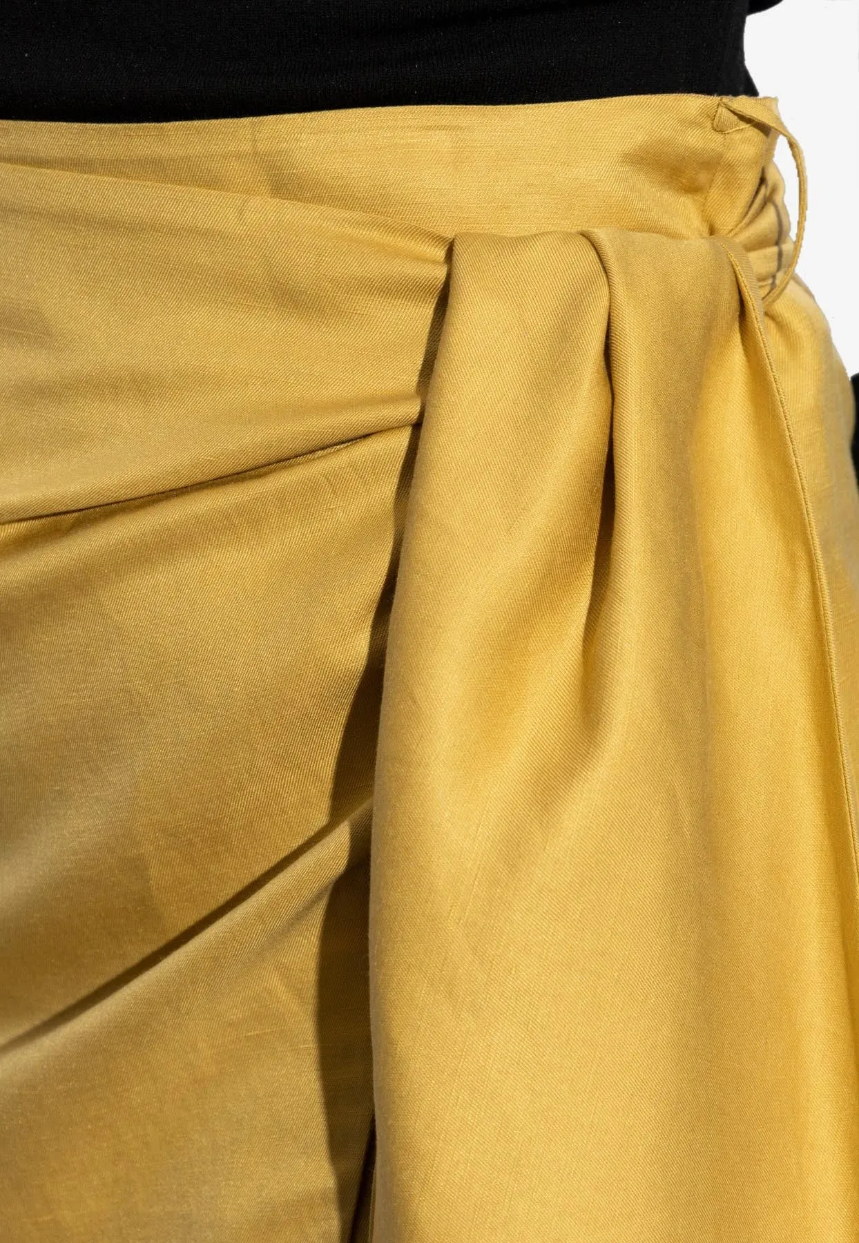 Tequila Linen and Silk Twill Midi Skirt