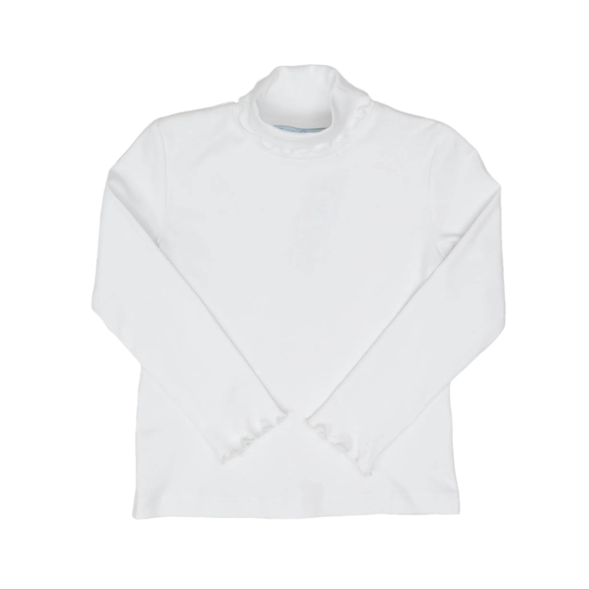 The Oaks: Jacey Turtleneck - White Ripple Edge