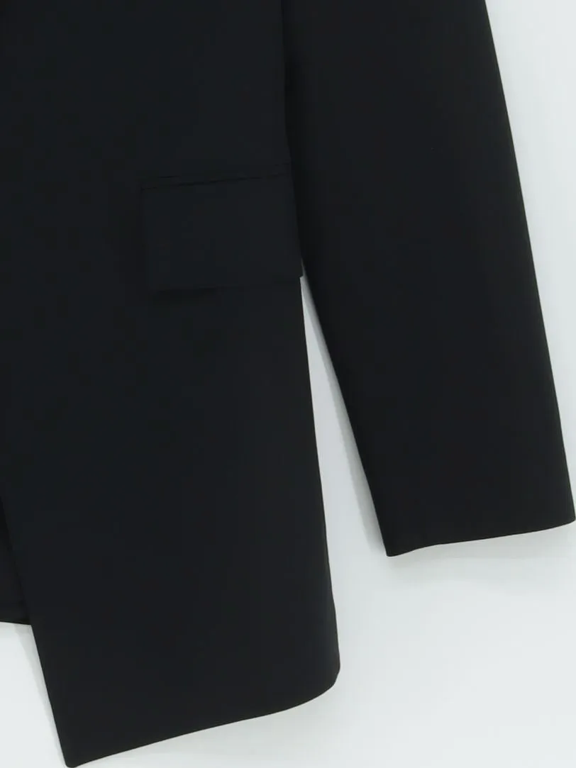 Theory Women's Blazer UK 4 Black Wool with Elastane, Other