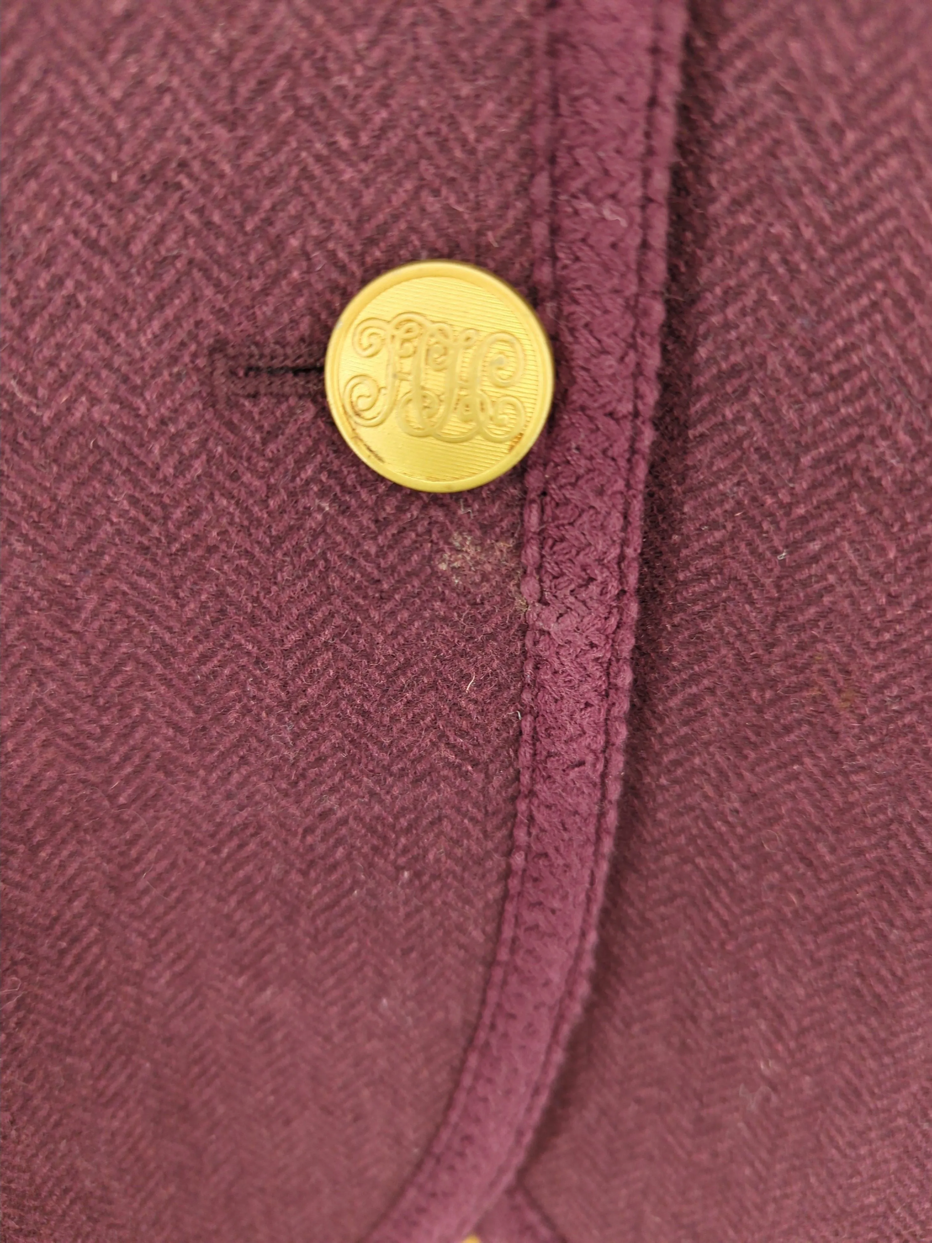 Tom Joule Women's Blazer UK 12 Purple Wool with Polyester