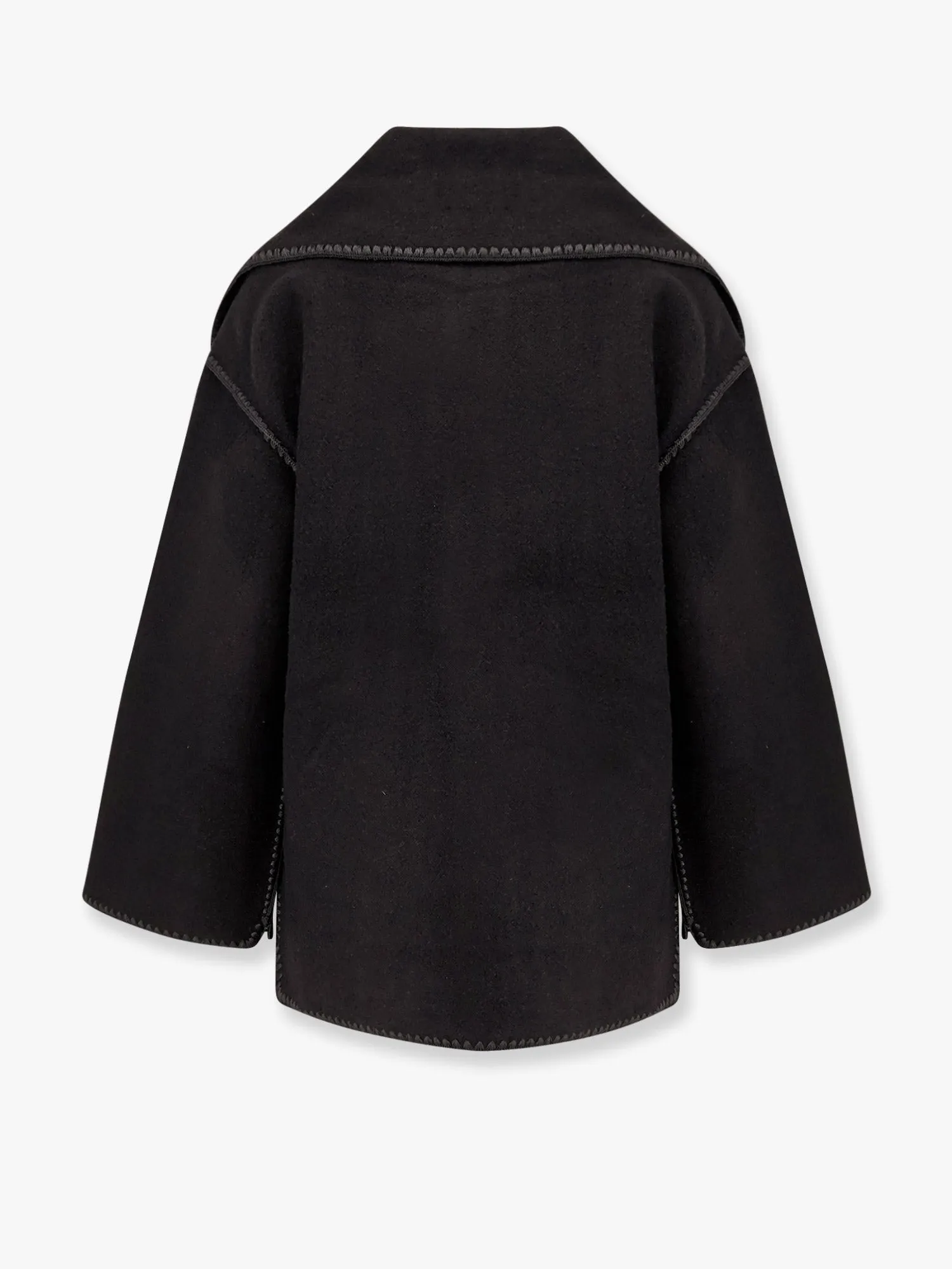 Toteme Wool Blend Coat With Embroidery And Scarf
