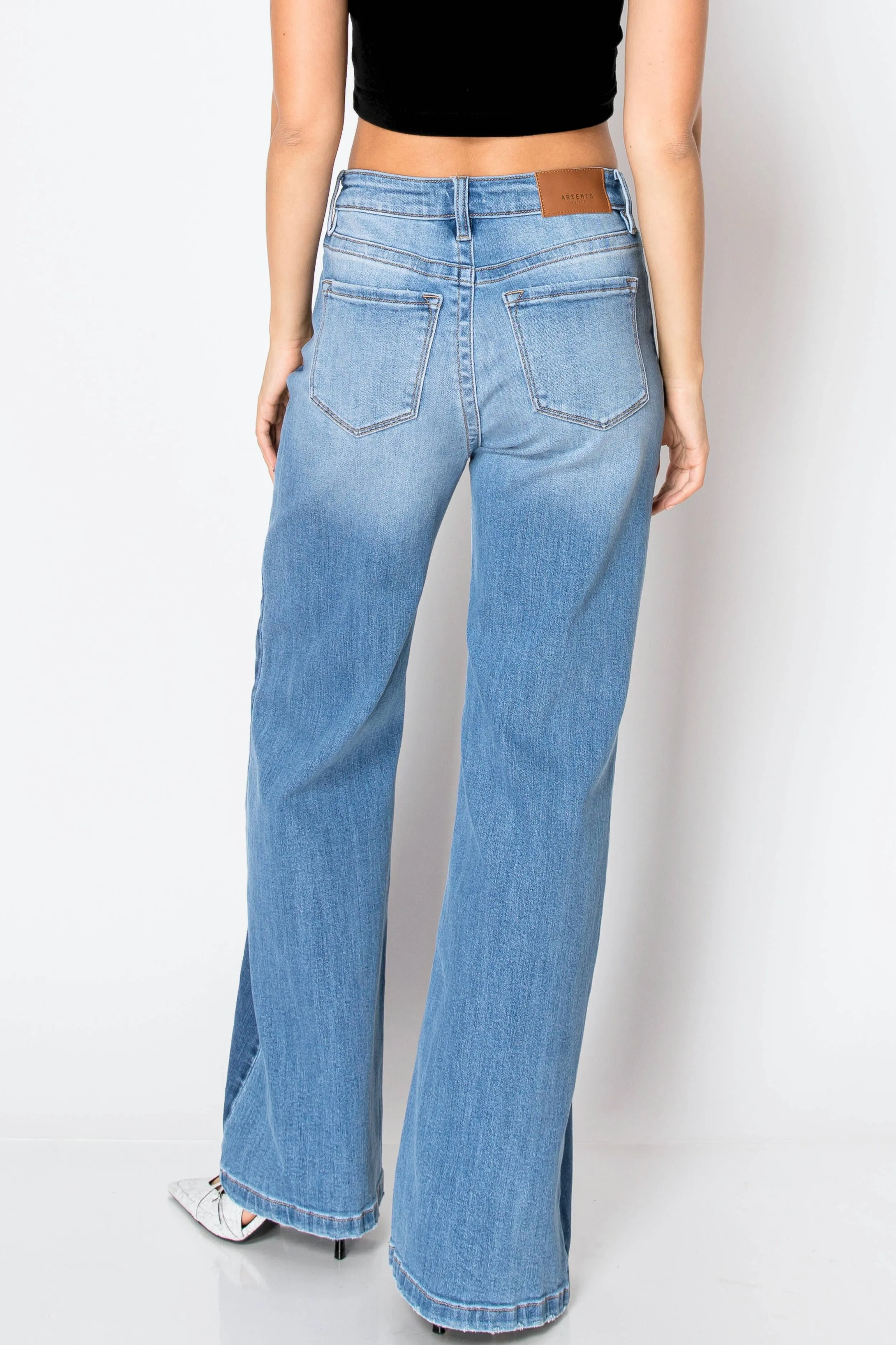 Tummy Control High Rise Relaxed Flared Jeans