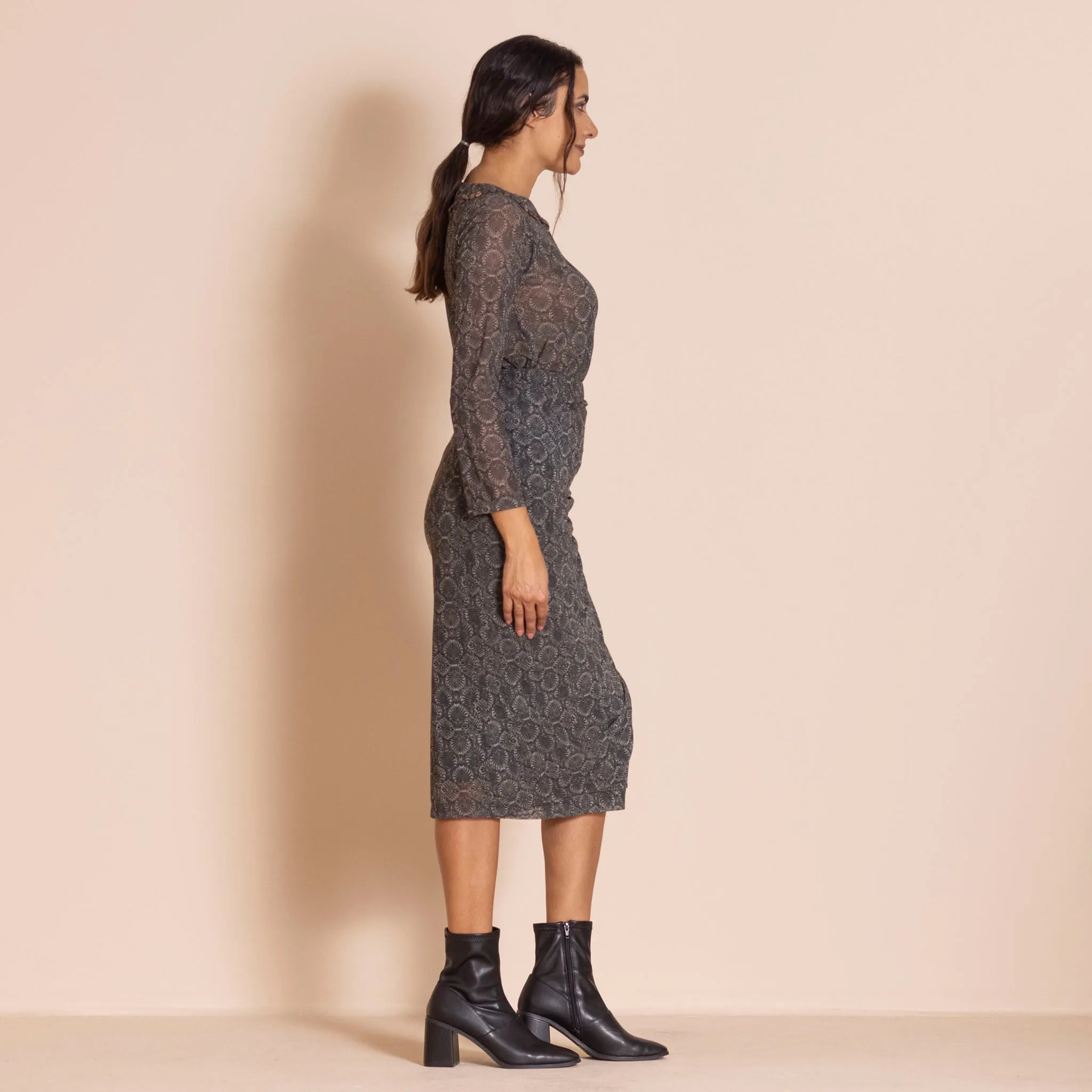 turtle mesh ruched skirt