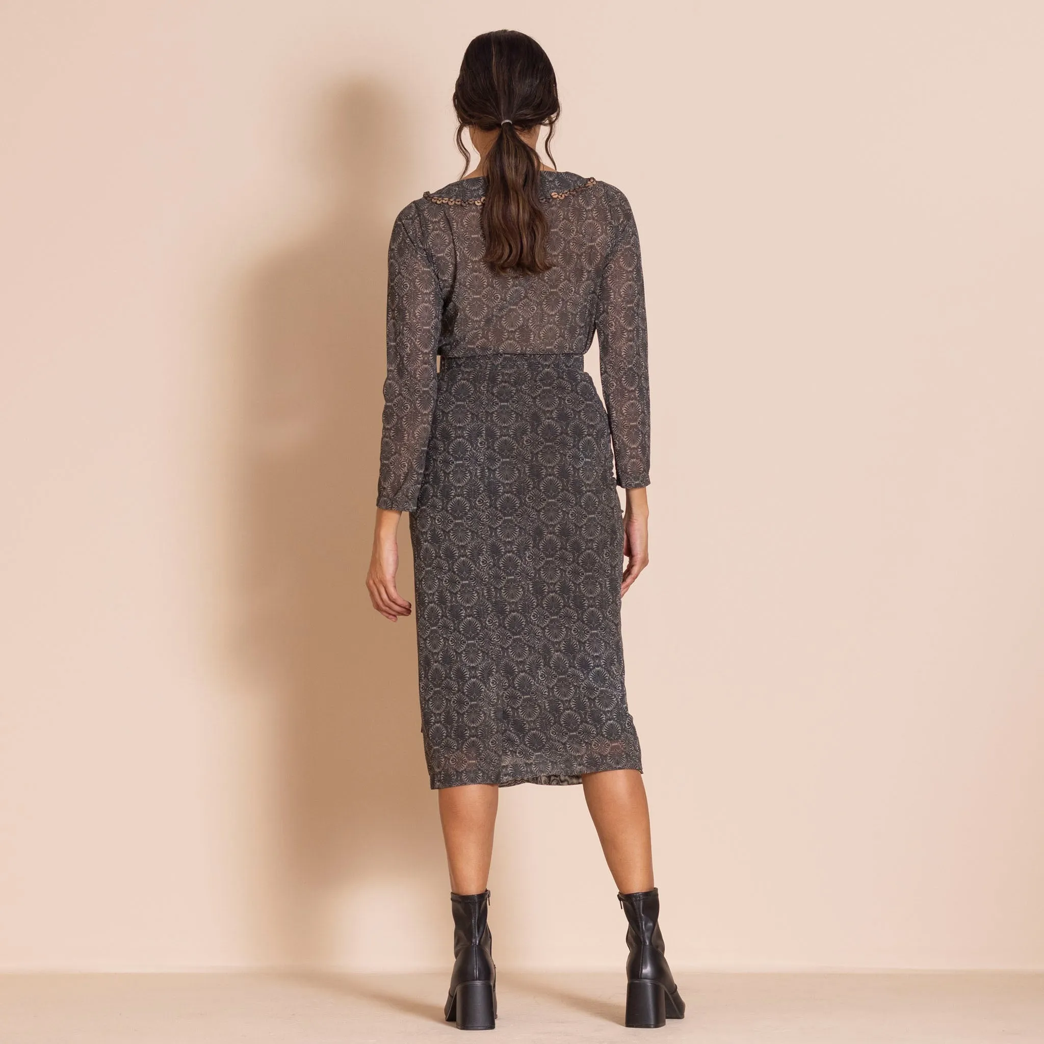 turtle mesh ruched skirt