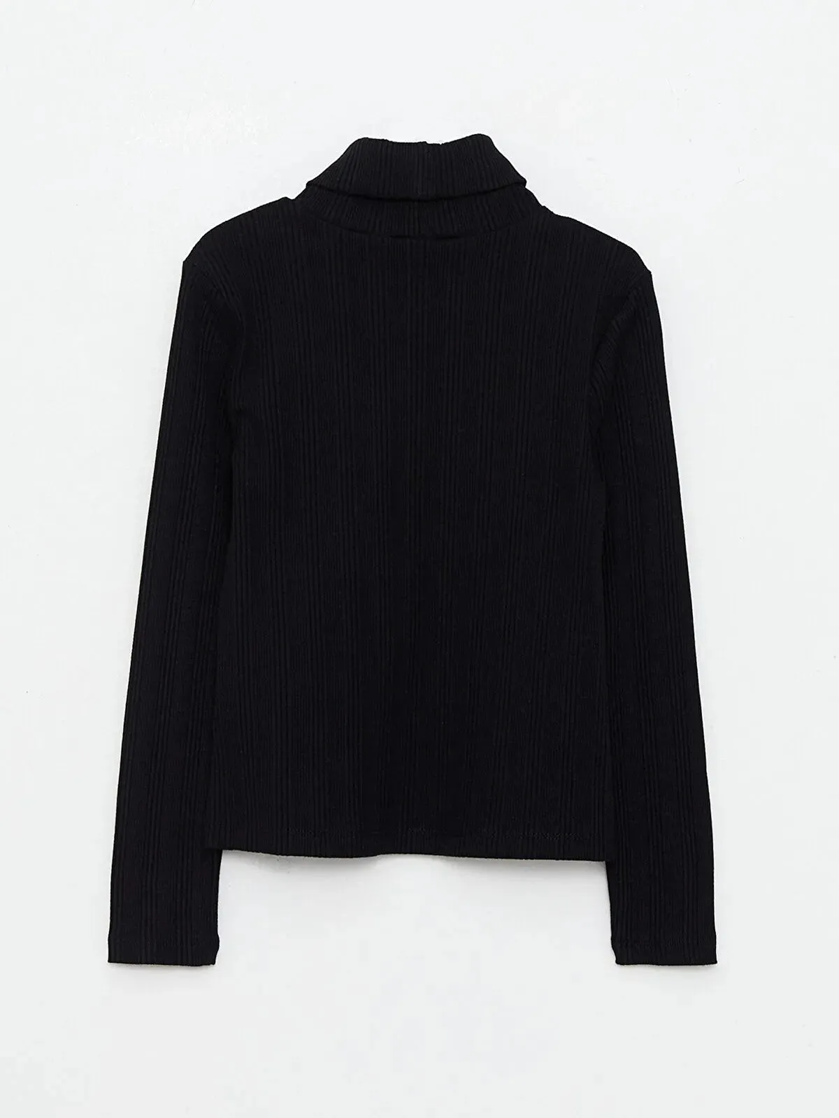 Turtleneck Basic Long Sleeve Girls T-Shirt