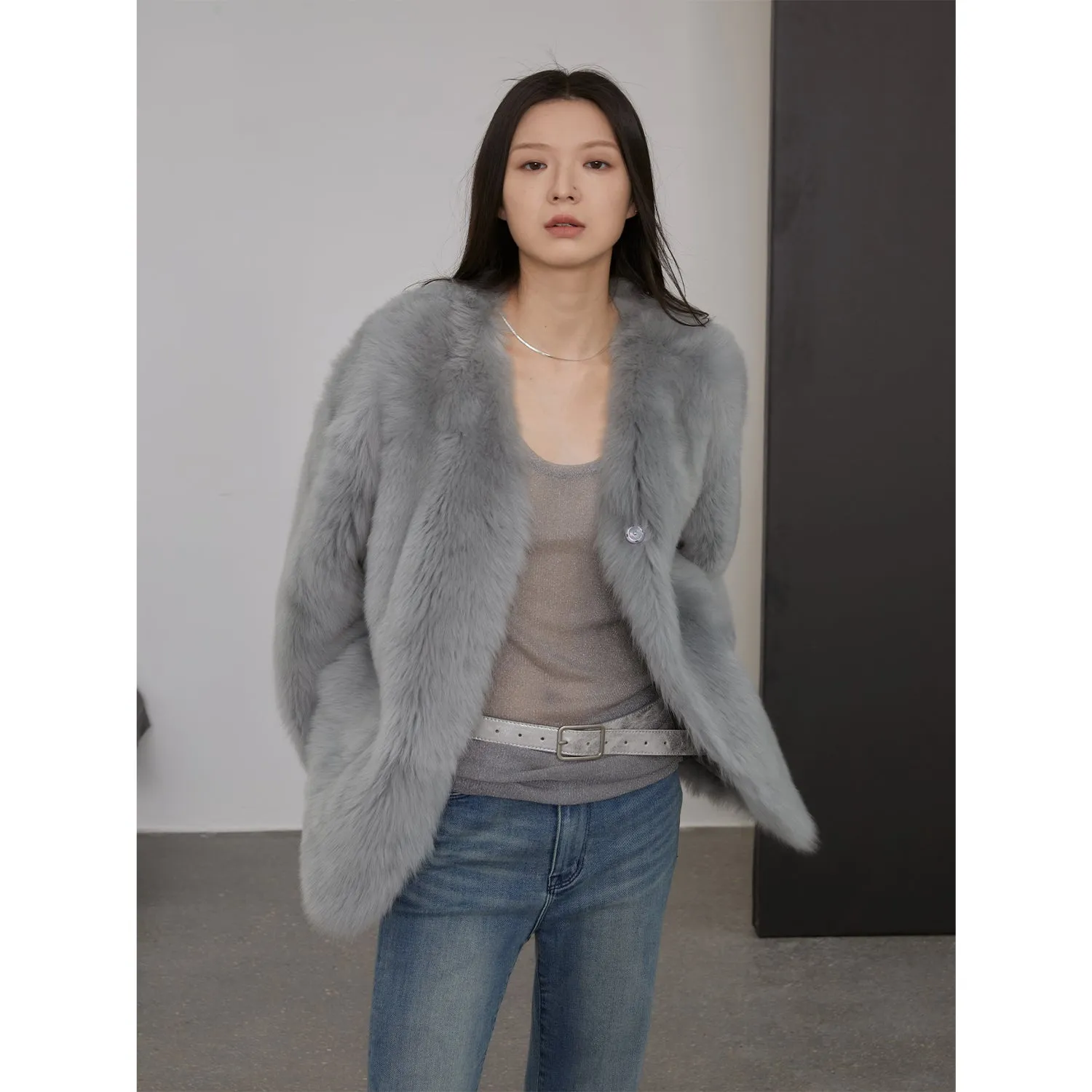 Tuscan Lambswool Fur Coat