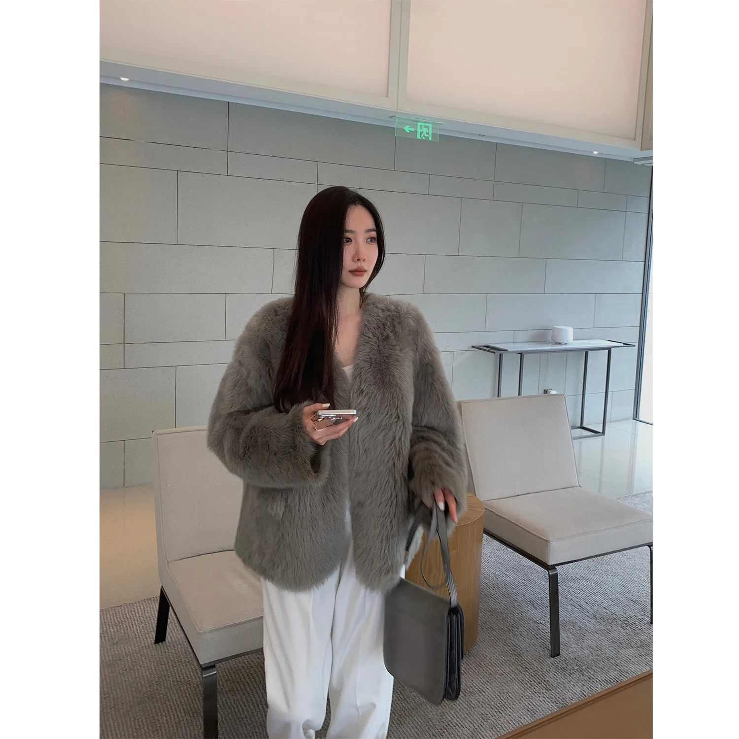 Tuscan Lambswool Fur Coat