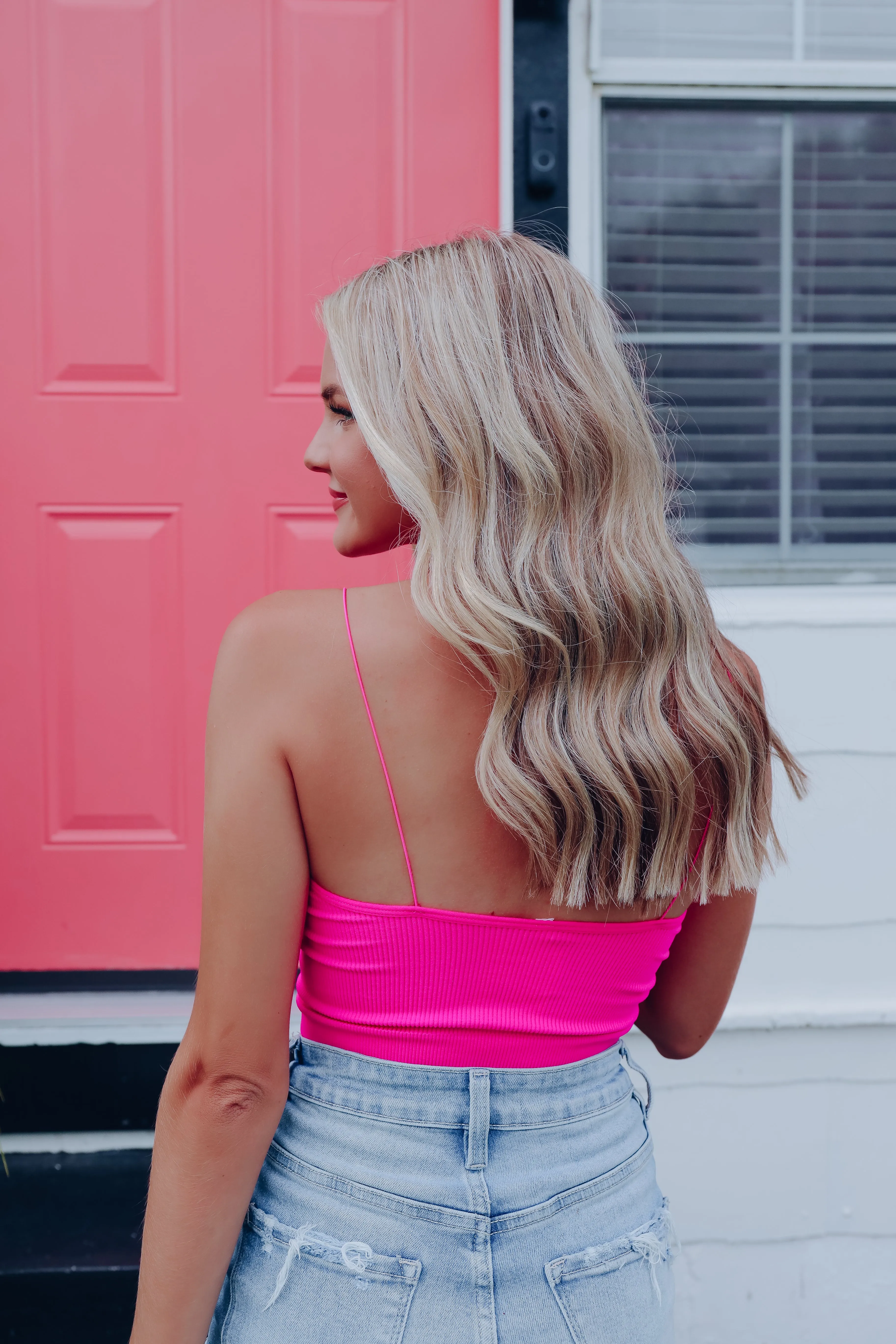 Ultimate Ribbed Brami - Neon Pink