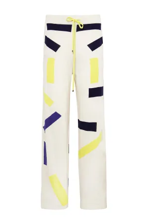 Unisex Cashmere Block Trousers Cream