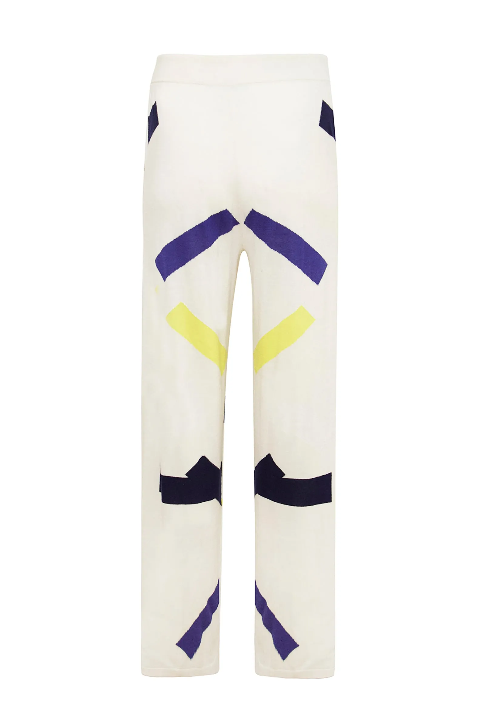 Unisex Cashmere Block Trousers Cream