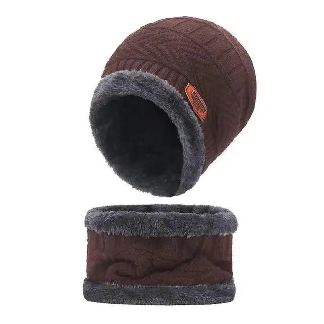 Unisex Winter Scarf Warm Beanies Breathable Hats One Size For Boys Modern Design Cap And Scarf Sets