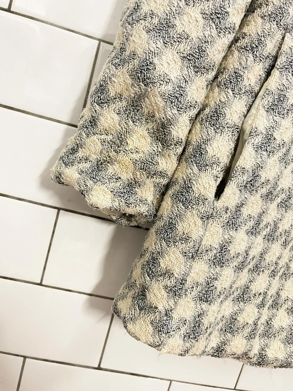 vintage 90s crisca large houndstooth suit set