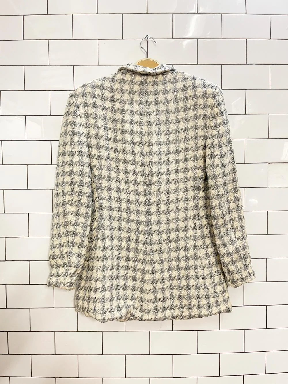 vintage 90s crisca large houndstooth suit set