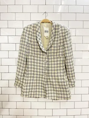 vintage 90s crisca large houndstooth suit set