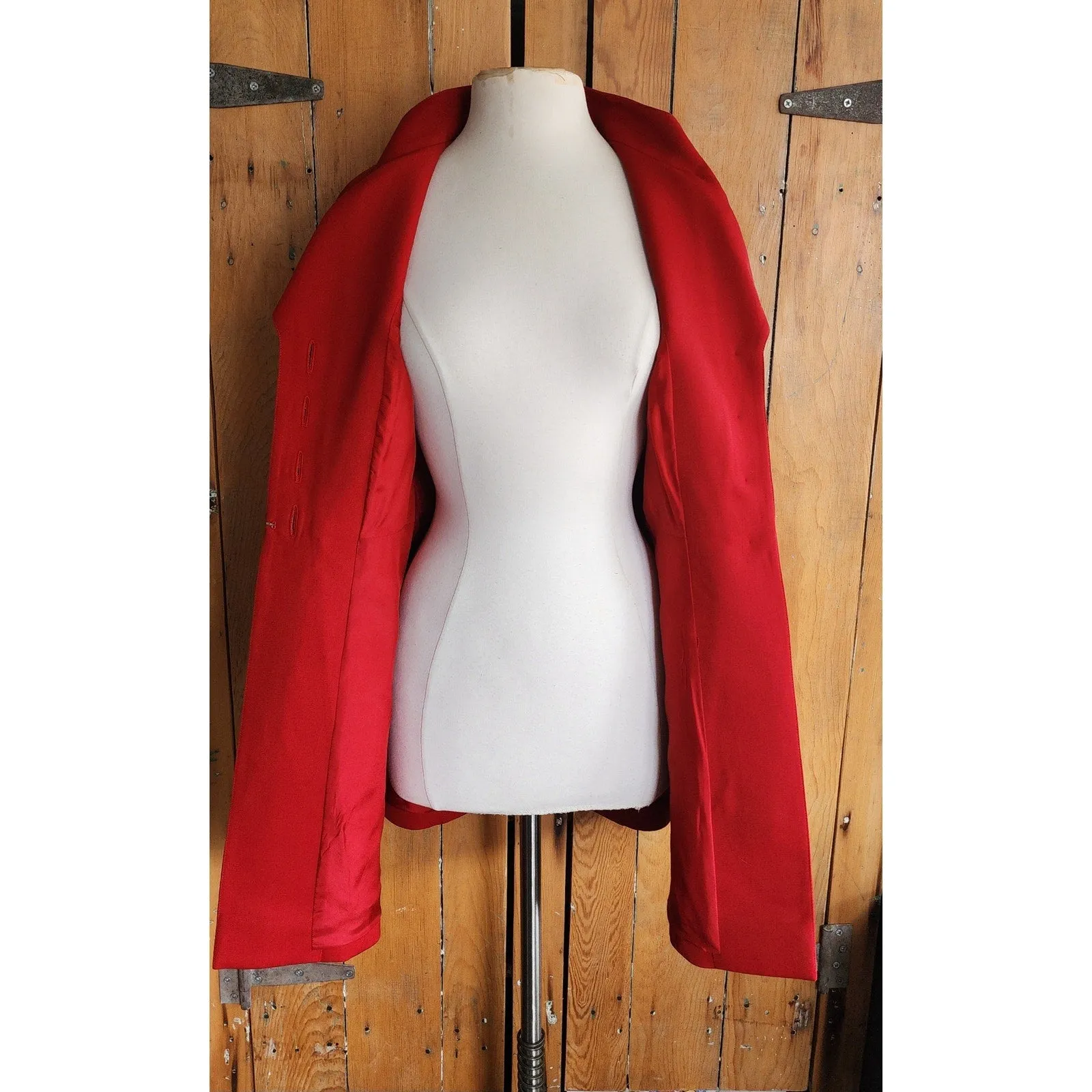 Vintage 90s Karl Lagerfeld Blazer Red Wool Jacket