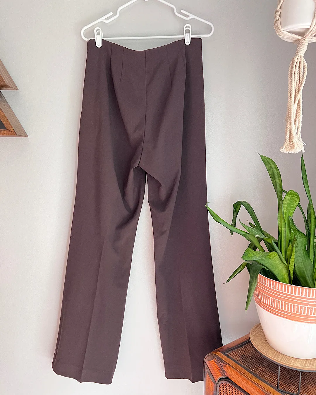 Vintage High Waisted Brown Trouser Pant