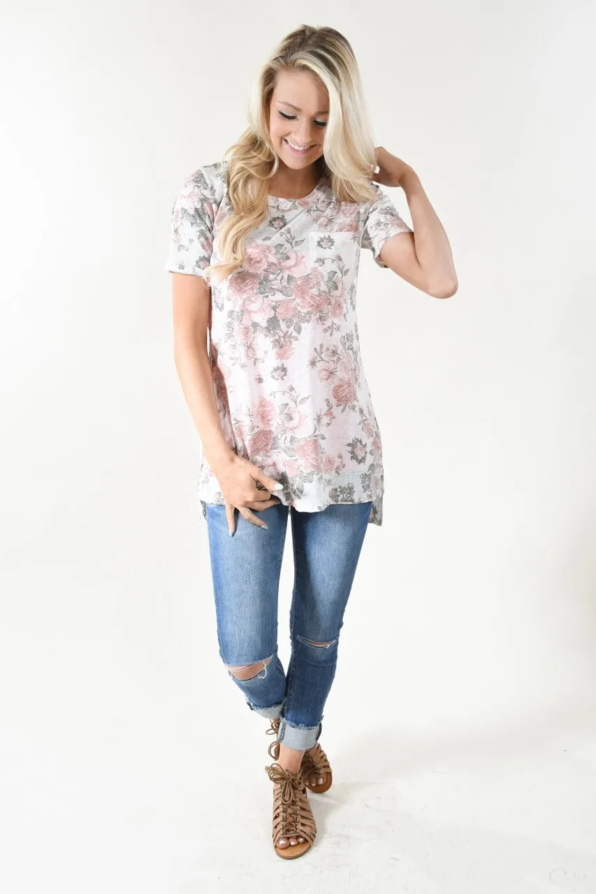 Vintage Wash Floral Top