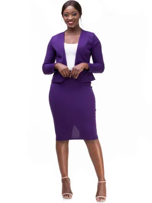 Vivo Basic Escape Pencil Skirt - Dark Purple