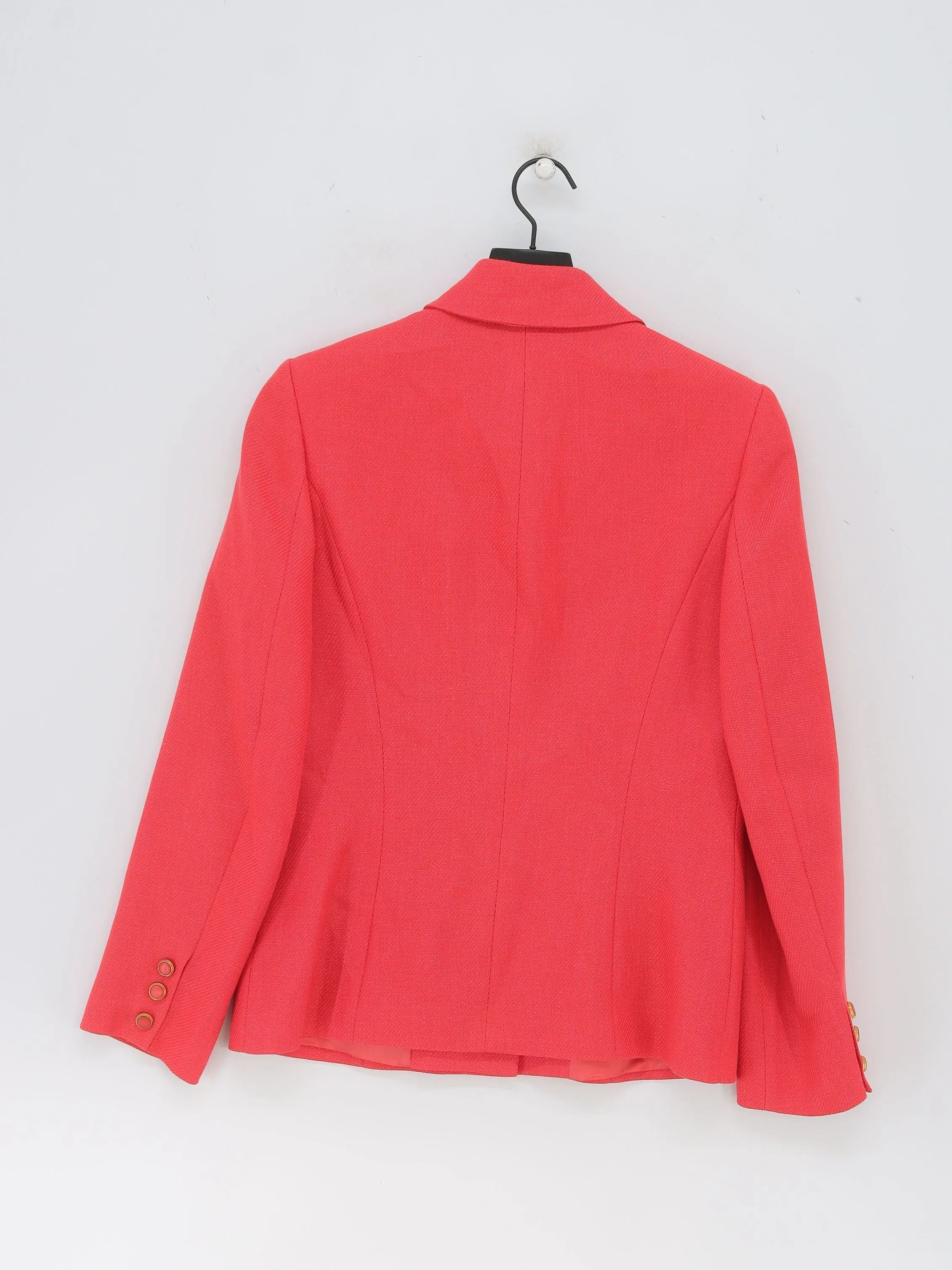 Viyella Women's Blazer UK 8 Pink Wool with Linen, Other