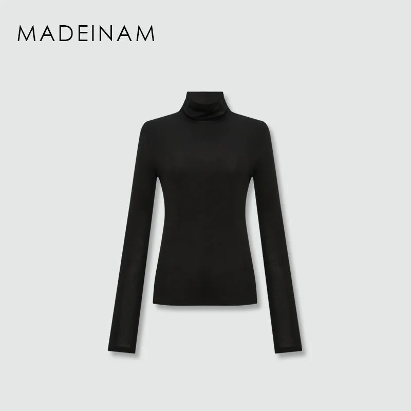 Warm Lyocell Blend Turtleneck