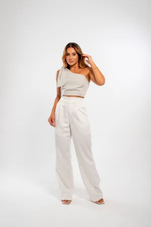 White Classic Tailored Pants