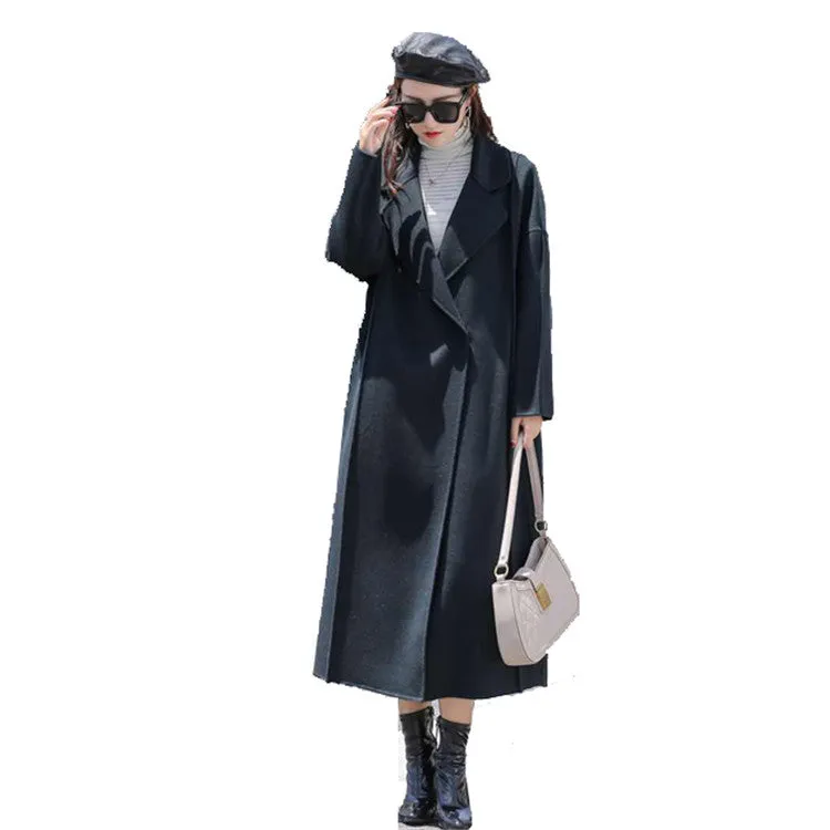 winter autumn clothes ladies luxury long wool trench coat women