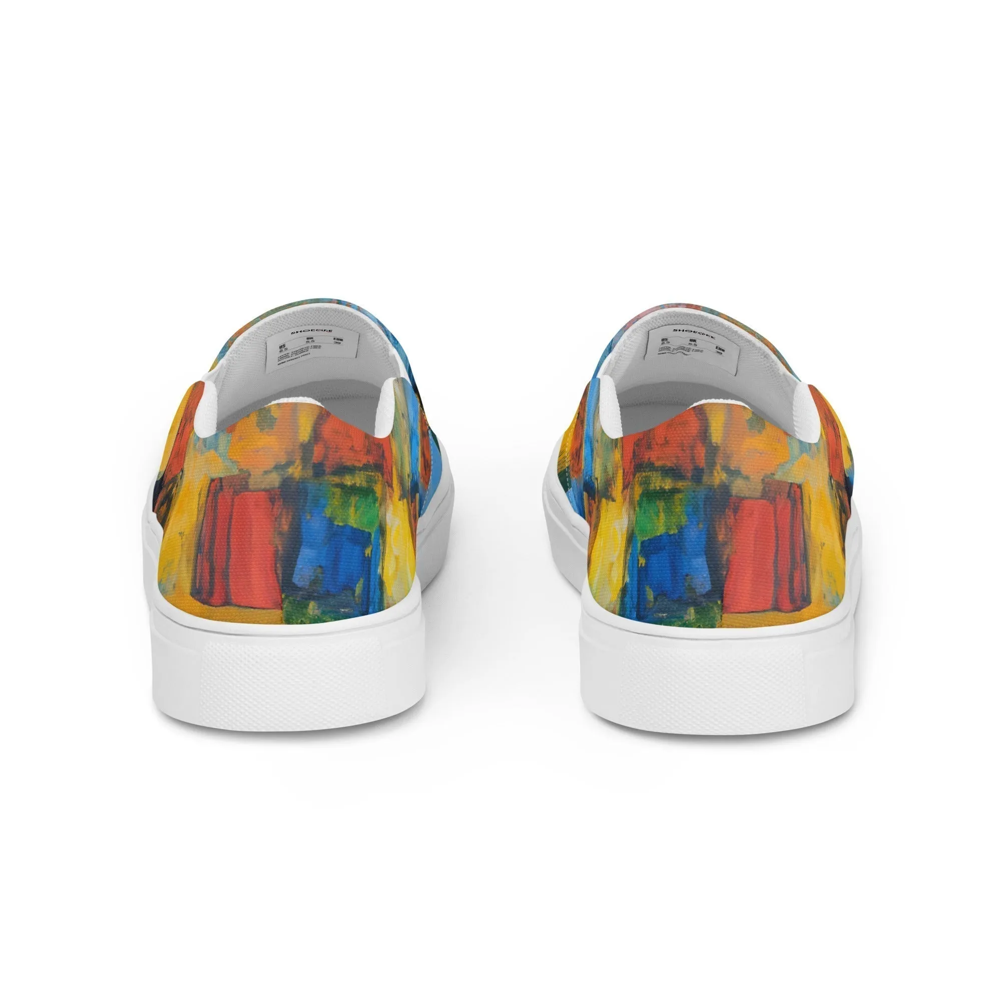 Women’s Canvas Slip-On Shoes with Cute Cat Prints