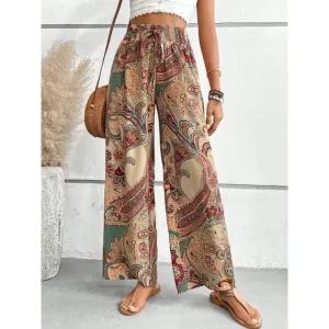 Women's High Waisted Summer Pants | Wide Leg