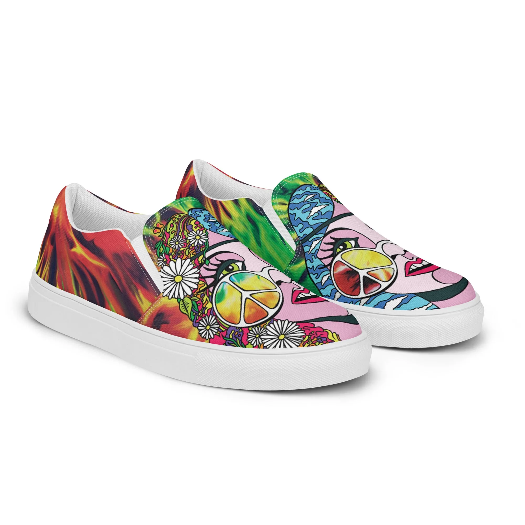 Women’s slip-on canvas shoes - Psychedelic Girl SG010
