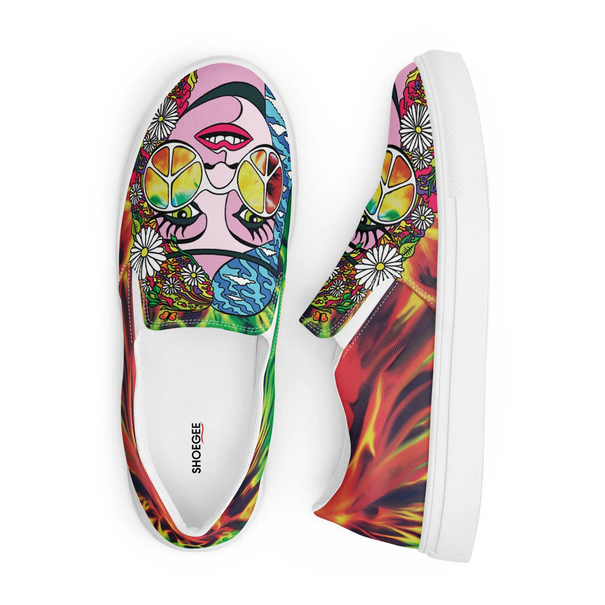 Women’s slip-on canvas shoes - Psychedelic Girl SG010