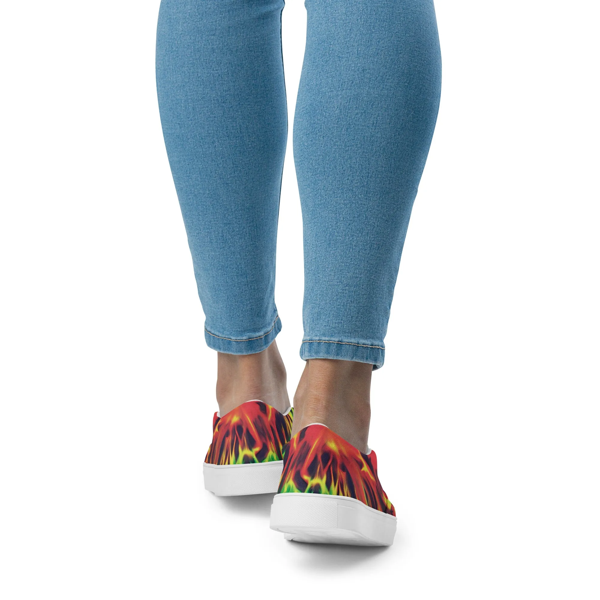Women’s slip-on canvas shoes - Psychedelic Girl SG010