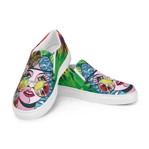 Women’s slip-on canvas shoes - Psychedelic Girl SG010