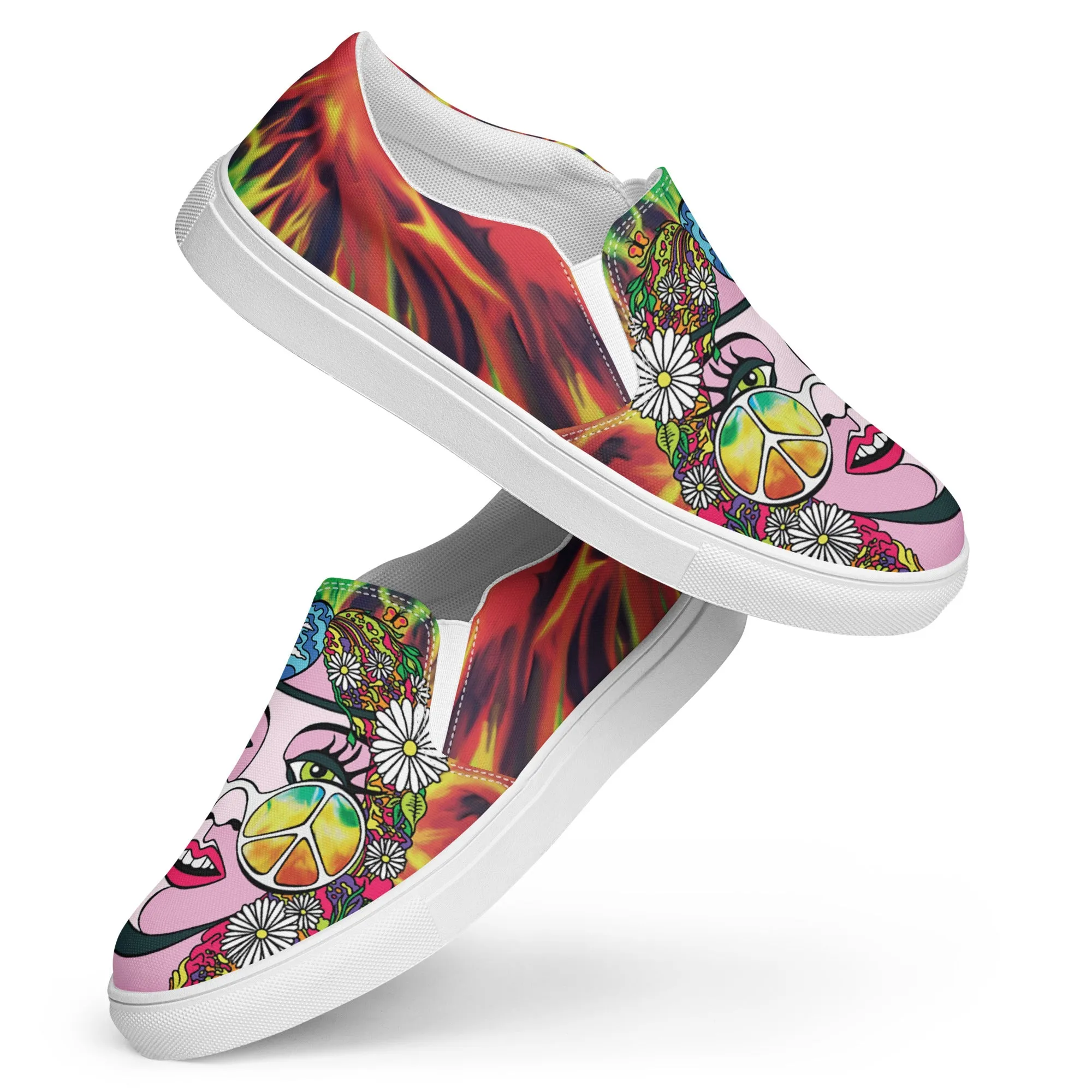 Women’s slip-on canvas shoes - Psychedelic Girl SG010